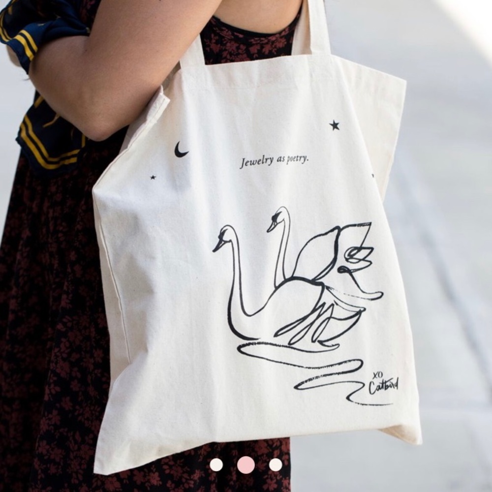 Catbirdnyc Swans Totebag